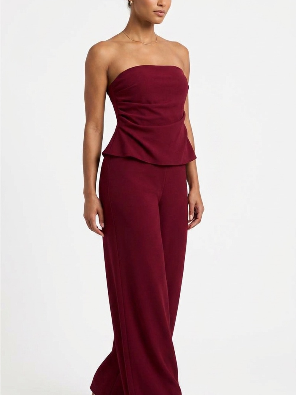 THIRTY/THIRTY XL Red Halter Jumpsuit